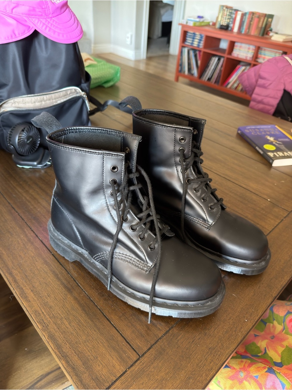 Men’s Dr. Martens - Size 10, never worn - 1460 MONO SMOOTH LEATHER LACE UP BOOTS